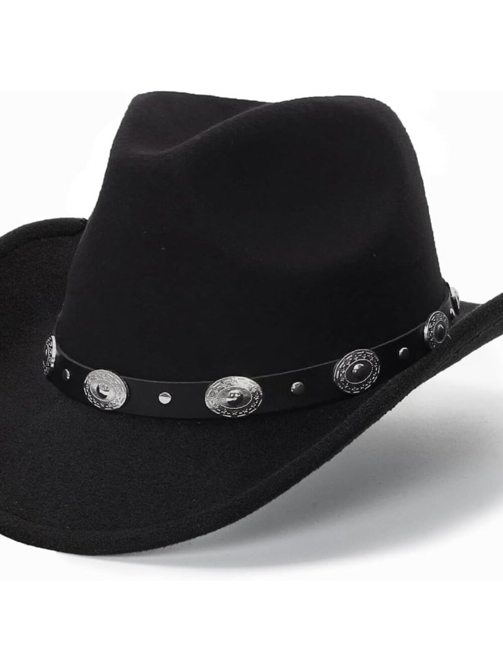 Western Cowboy Hat for Men Women Classic Fedora Cowgirl Hats Buckle Belt